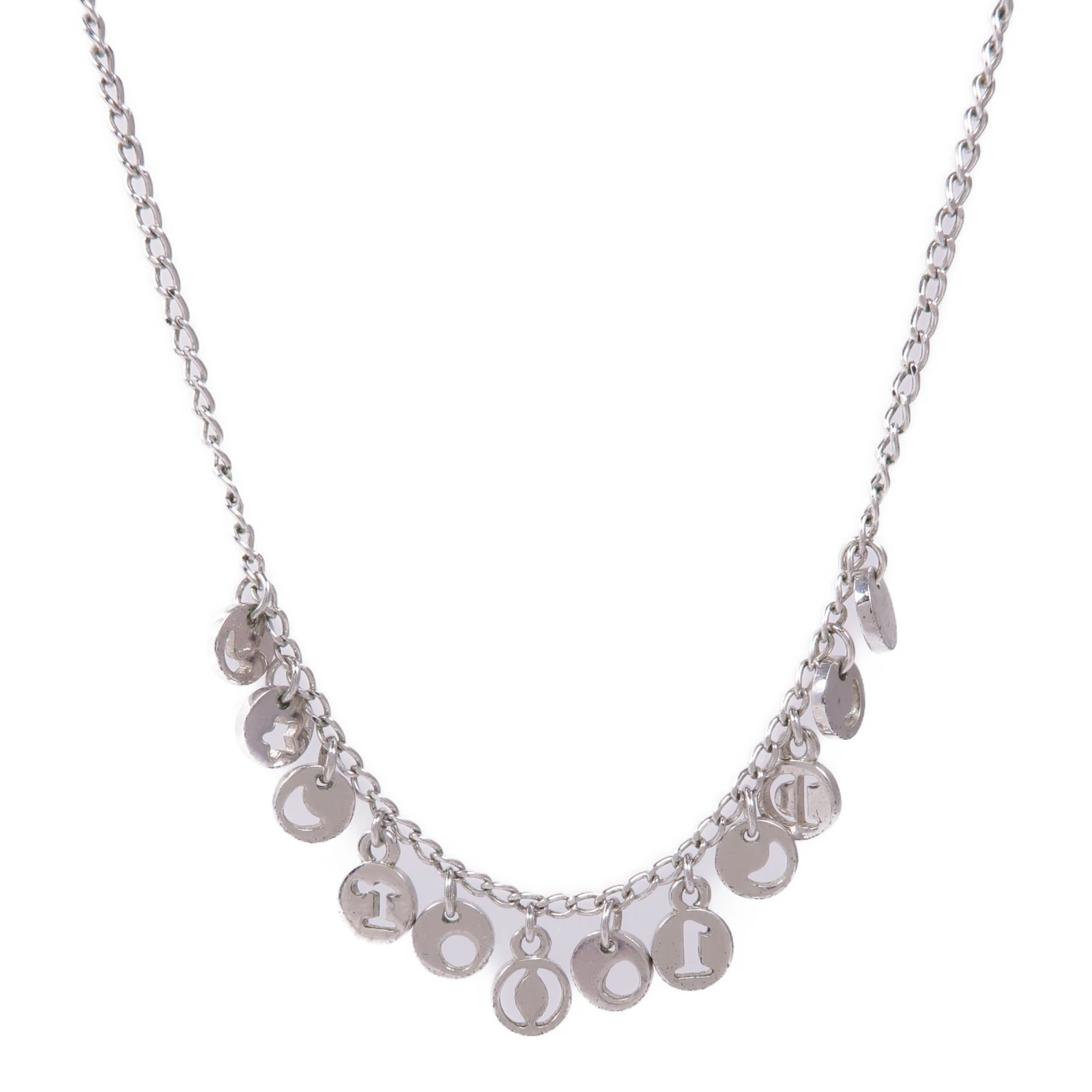 Collana Christian Dior metallo argento
