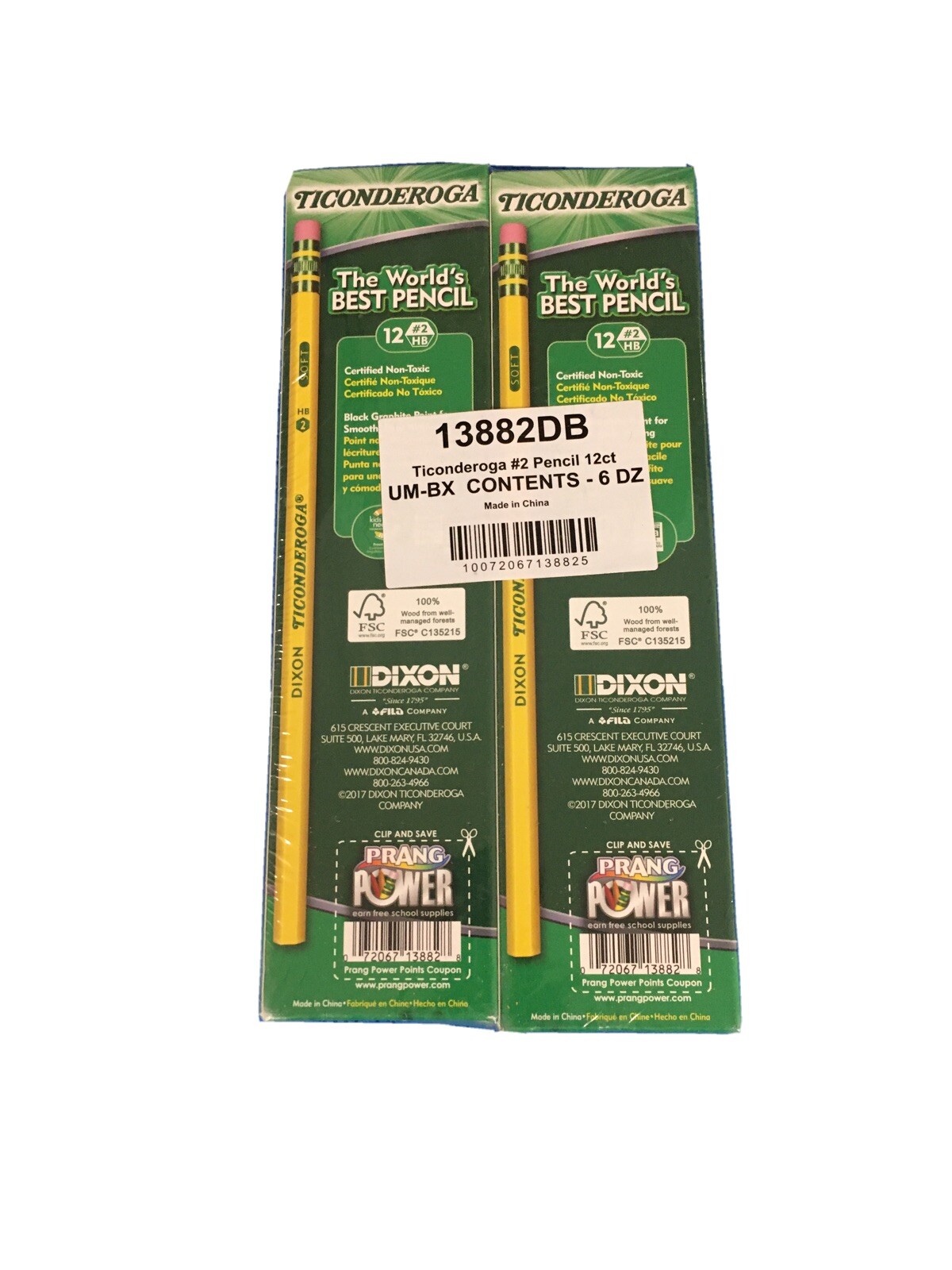 Ticonderoga 13882DB Wood-Cased Pencils 6 Dozen Pack-image