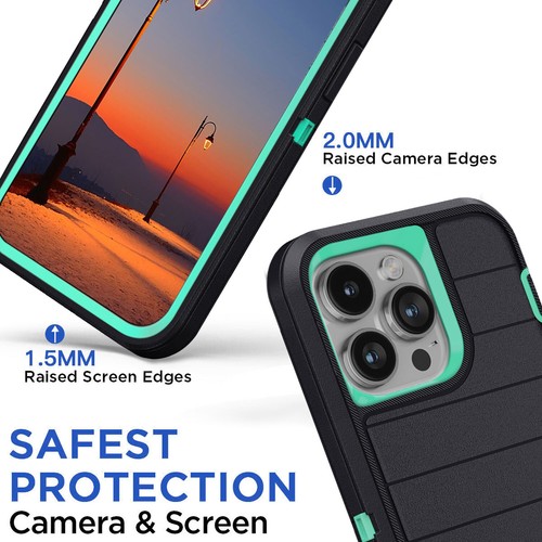 For Apple iPhone 13 Pro Max/13 Pro/13 Shockproof Case Stand Holder Rubber Cover - Picture 19 of 36