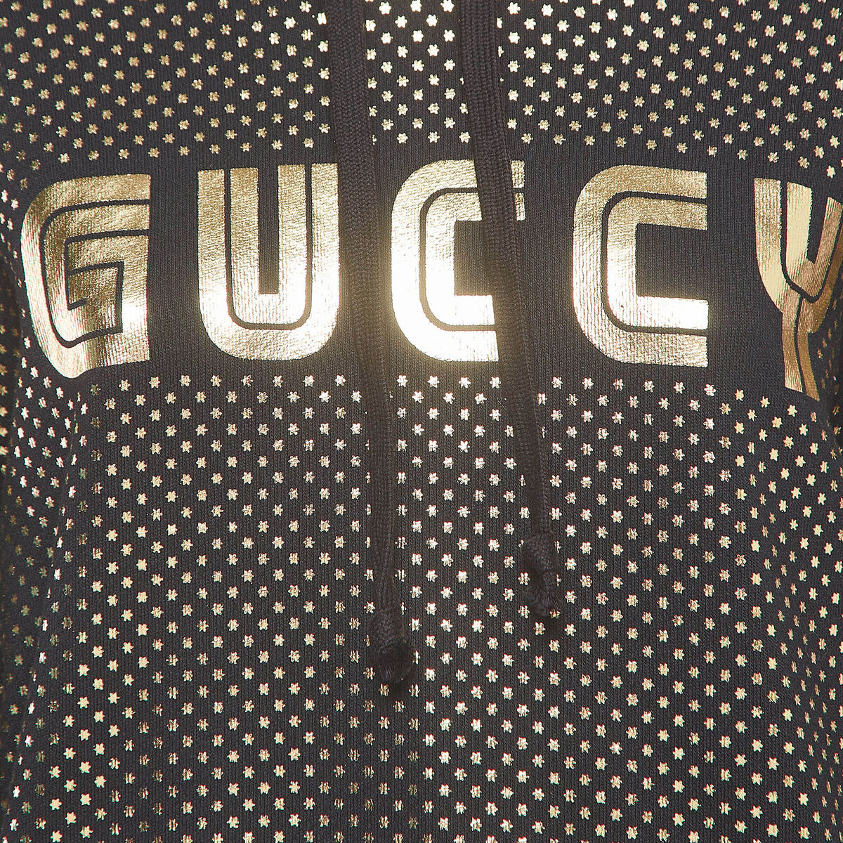 Gucci Black Black/Gold Star Printed Cotton Hoodie XS | eBay Gucci Black Black/Gold Star Printed Cotton Hoodie XS | eBay