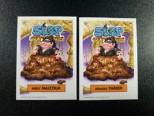 Jurassic Park Ian Malcom Slop Culture Kids Card Set Garbage Pail Kids Spoof