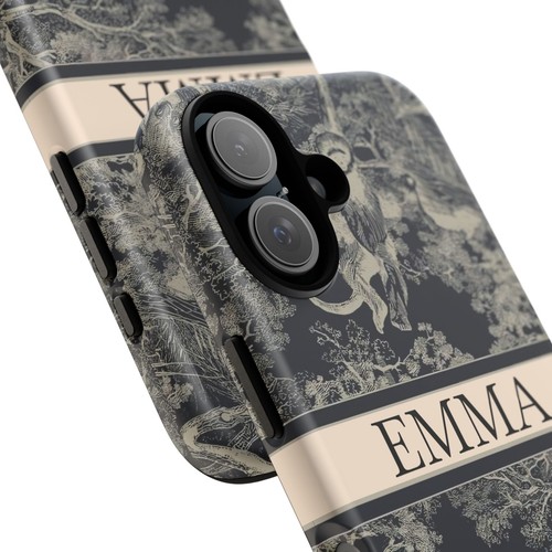 Custom Name Tough Phone Case with Lion & Monkey Design, Personalized Phone Cover - 第 26/263 張圖片