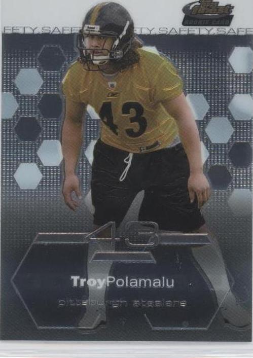 2003 Topps Finest Troy Polamalu #61 RC PSA 10 GEM MT Pittsburgh Steelers HOF