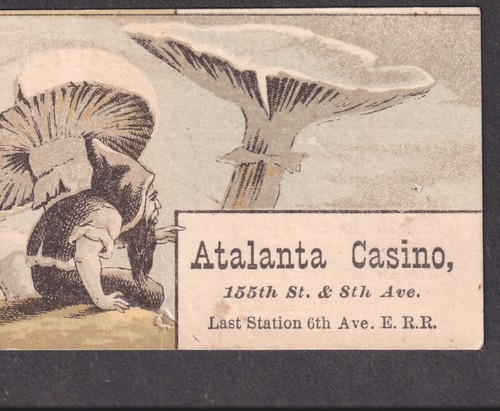 Harlem 1800's Atlanta Casino 155th St. Station New York City RR Gnome Trade Card - Picture 3 of 4