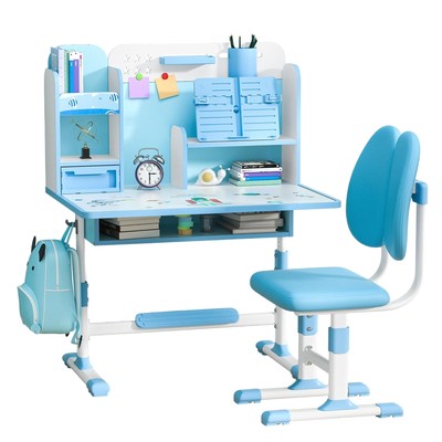 2Pcs/Set Premium Study Desk Chair Set Einfach zu montieren Große Schreibtafel