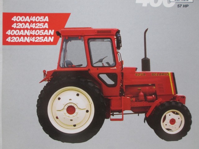 Belarus 400 Series Tractors 57 HP 400A 405A 420A Brochure ...