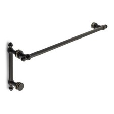 Symphony 24" Cuttable Towel Bar  6" Pull Combination with Rosette Bronze