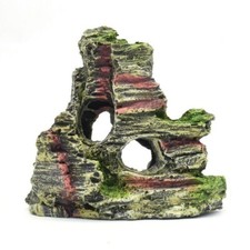 Aquarium Rockery Mountain View Rock Cave Stone Tree Fish Tank Ornament Decoratio