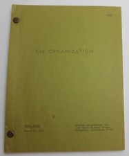 THE ORGANIZATION / James R. Webb 1971 Screenplay, Sidney Poitier vs. drug ring