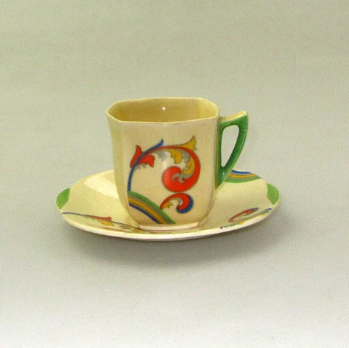 Royal Doulton Duveen China - Syren No D5102 Coffee Cup & Saucer
