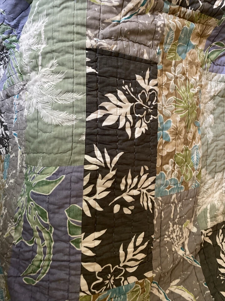 Стеганое одеяло для подростков Pottery Barn синее клетчатое 70x88 - Изображение 2 из 4