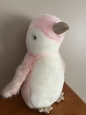 FAO Schwarz Designer Pink Penguin Plush 12" Rose Gold Sparkle Extra Soft Fluffy