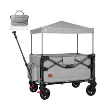 EVER ADVANCED Foldable into Bag Travel Wagon Stroller for 2 Kids Cargo, Col...