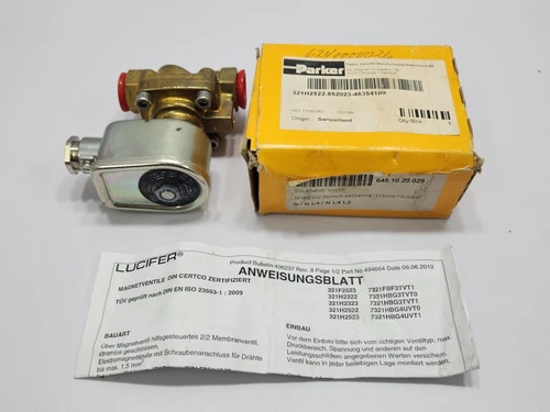 PARKER 321H2522 LUCIFER SOLENOID VALVE 115-120V