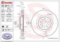 Brembo Bremsscheiben InnenbelüFtet Vorne Rechts Links FüR Volvo V70 II S60 I