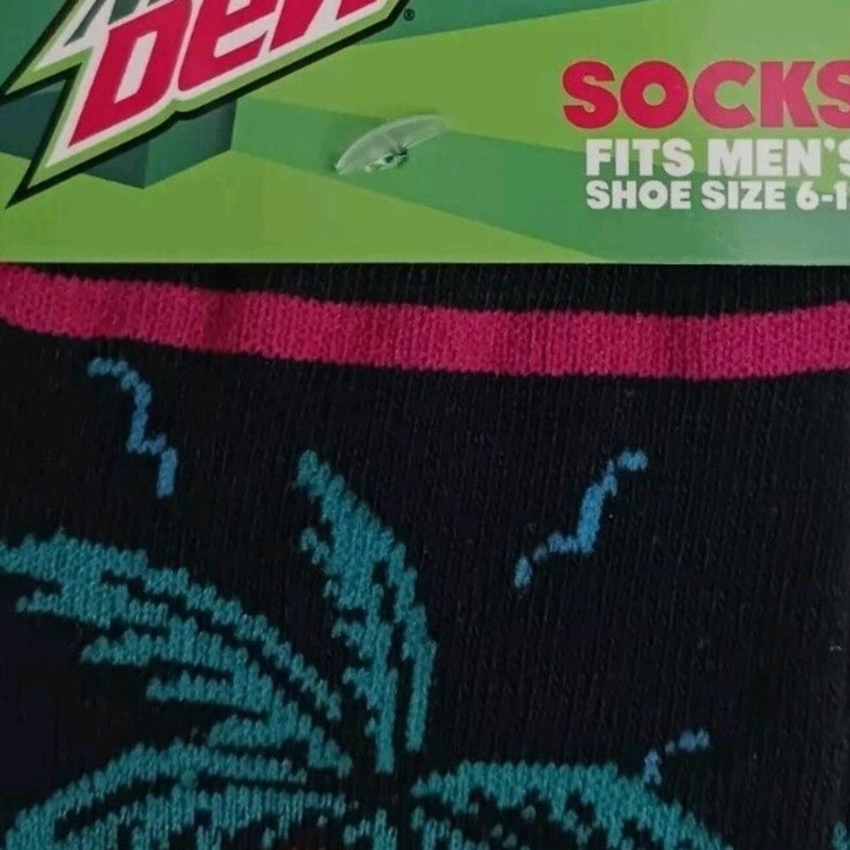 Mountain Dew Baja Blast Tropical Black Multicolor 1 Pair Sock Shoe