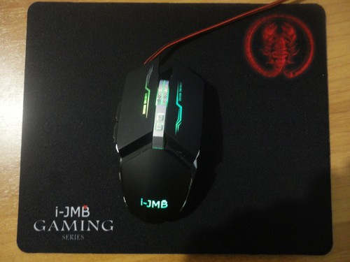 i-JMB Wired USB LED Optical Gaming Mouse 3200DPI 7 Keys Set Gaming Mouse Pad - Picture 2 of 12