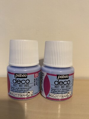 4x Pebeo Deco Acrylfarbe matt 45 ml Multi Surface 104 Himmelblau