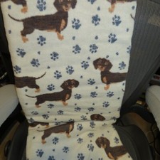 Reversible Dachshund Dog Holiday Throw Blanket Portugal 51"x67" NWT