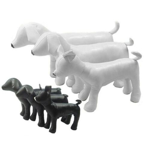 PU Leather Pet Dog Mannequins Dog Models Torsos Standing Position Small Dog  - Afbeelding 1 van 8