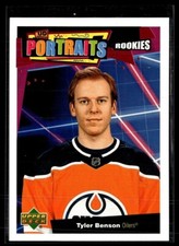 2020-21 UPPER DECK UD PORTRAITS TYLER BENSON OILERS
