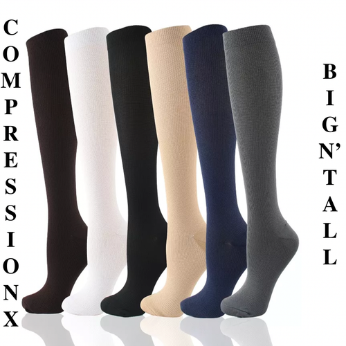 Big N Tall Kompression X Socken Schmerzlinderung Wade Bein Fuß Stützstrumpf 4XL - Bild 1 von 20