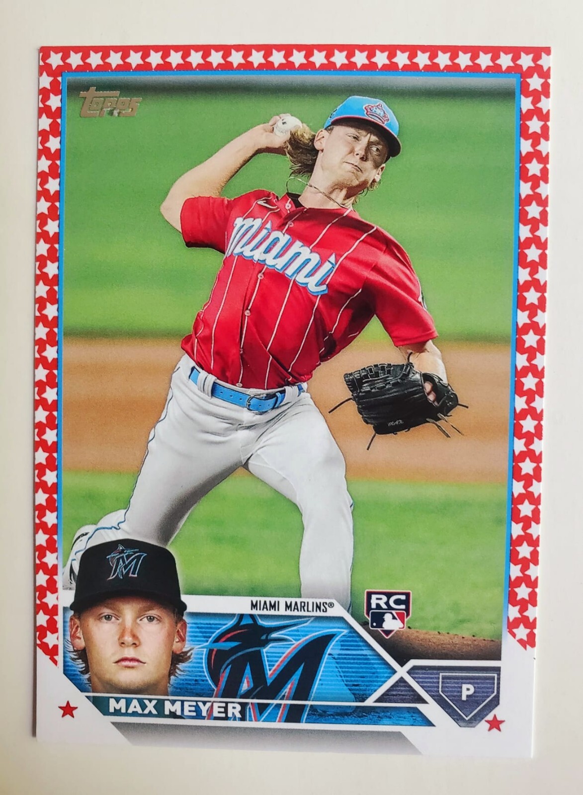 2023 Topps Series 2 Max Meyer Independence Day Rookie RC 75/76 #388