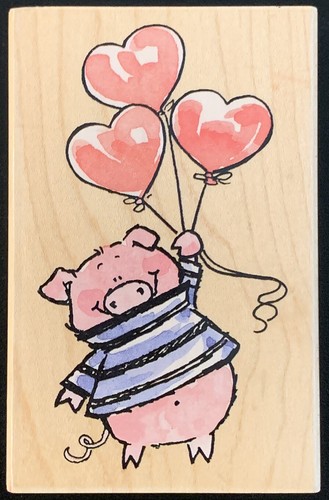 Penny Black Pig Piggy Love Gummistempel