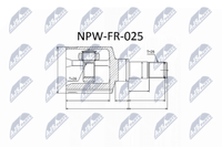 Nty NPW-FR-025 Gelenksatz Antriebswelle Vorderachse Links, Getriebeseitig FüR
