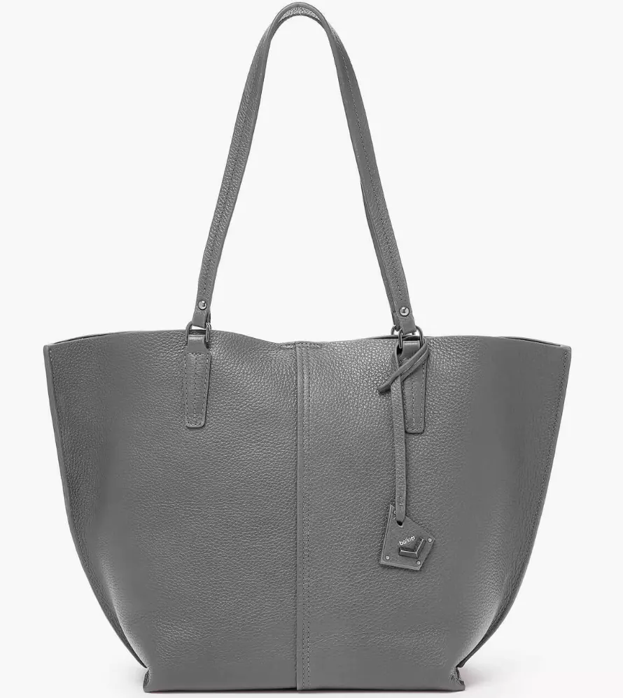 $298 NWT BOTKIER LEATHER HUDSON W/REMOVABLE POUNCH TOTE SHOULDER BAG SMOKE  | eBay