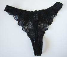 NEW Victoria's Secret VTG 90s High Hip Cut Stretch Lace Thong Panties LARGE