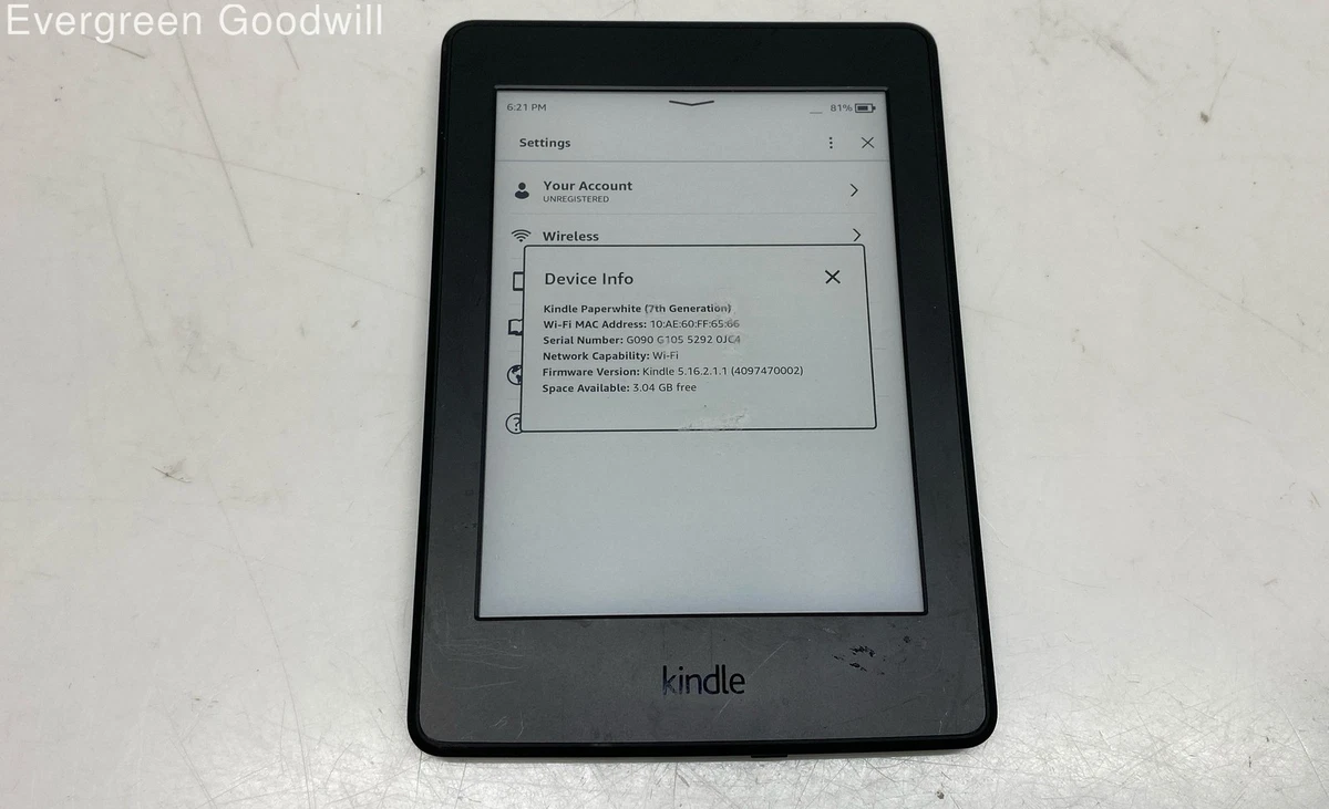 Amazon Kindle Paperwhite (7th Generation) 4 GB eBook Readers for
