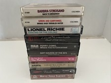 1950's-80's Pop Cassette Tape Lot of 10 Lionel, Barbara, Tina, Classics