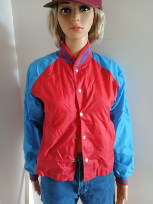 #ad #ad Kmart Vintage 70s Nylon Colorblock Windbreaker Size LG 16 18 $31.70