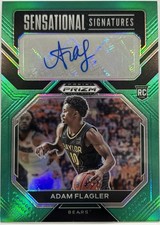 2023 Prizm Draft Picks Adam Flagler Green Prizm Auto RC Sensational Signatures