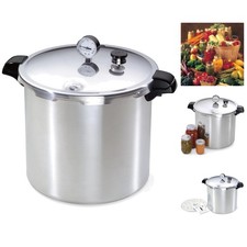 Silver 23 Qt Pressure Cooker  Canner - USDA Approved for Safe Home Canning