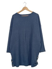 CECIL Damen Pullover Oversized Strick Blau Gr. XXL Zierknöpfe