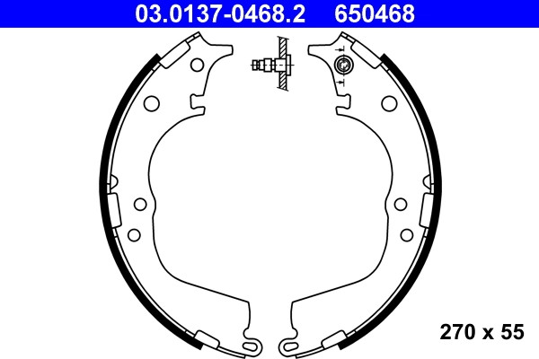 Jeu de mâchoires de frein ATE 03.0137-0468.2 pour modèle de voiture OE 04495-26210