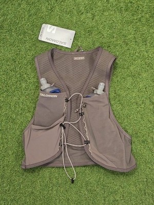 Salomon Gravel Skin 4 Set Laufweste Medium Unisex UVP 100£ Eisen / Silber 
