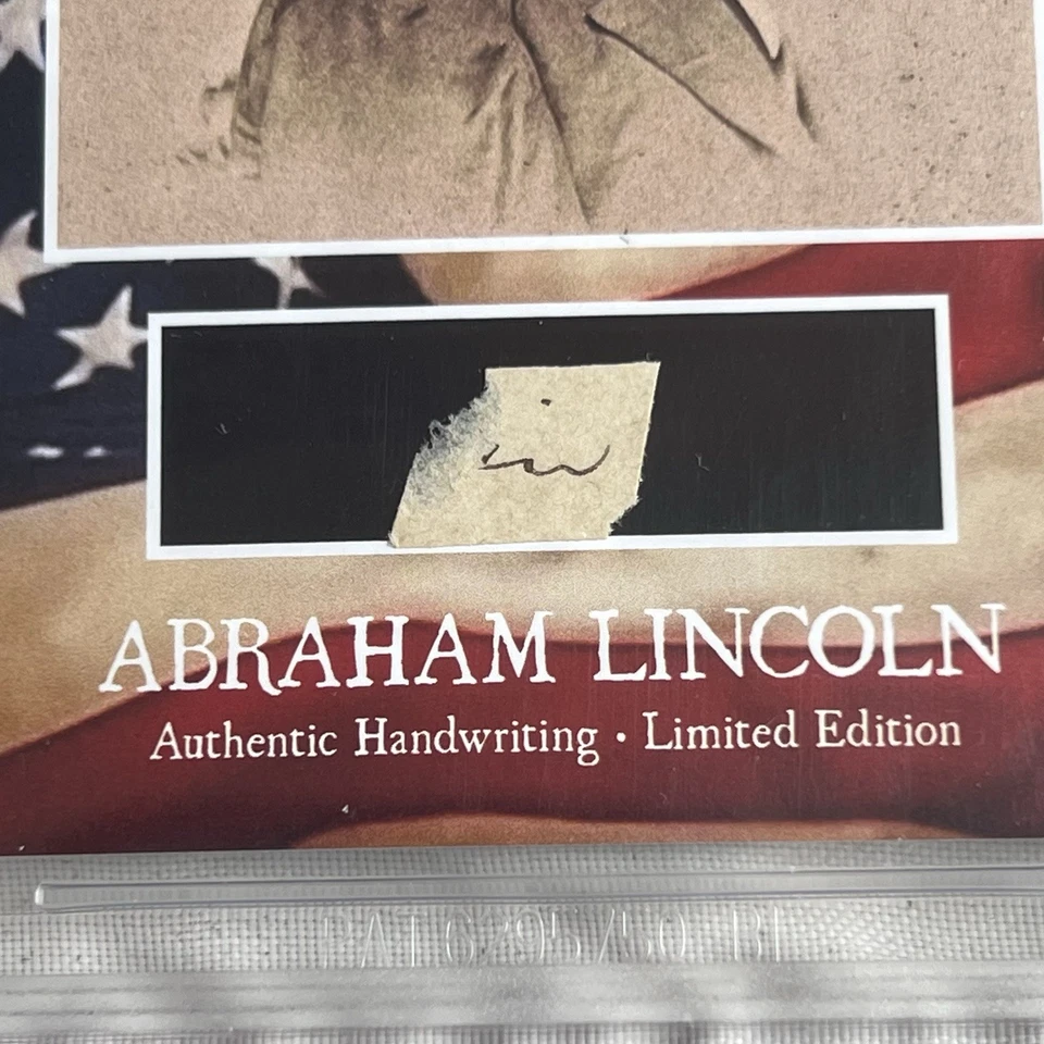 Parola scritta a mano Abraham Lincoln rimossa da Beckett documento autografo firmato - Immagine 2 di 4