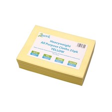 Image of 2Work Heavyweight All Purpose Cloth 500x350mm Yellow (Pack of 25) CNT01647