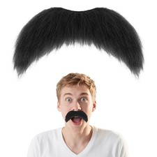Fake Mustache Beard - Self Adhesive Bushy Novelty Mustache Costume Accessory ...