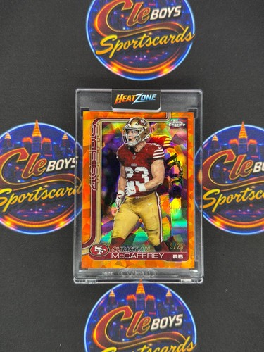 CHRISTIAN McCAFFREY 2025 Topps Chrome Sapphire #263 Orange Refractor /25