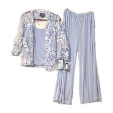 Alex Evenings Mother Of The Bride 3pc Pant Suit Periwinkle Size XL