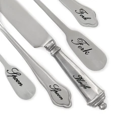 Pottery Barn ANTIQUE SILVER SENTIMENT Stainless Satin Silverware CHOICE Flatware