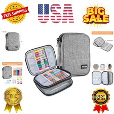 Crochet Hook Case up to 6.5 Inches, Travel Organizer Zipper Bag for Various C...