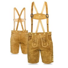 STEIGENH FER Lederhosen Men Authentic German Bavarian Shorts with Suspender...