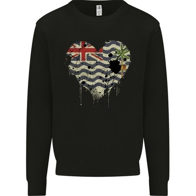 Love Flag British Indian Ocean Territory Herren Sweatshirt Pullover