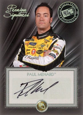 PRESSEAUSWEIS 2010 PREMIUM PAUL MENARD #PS-PM AUTOGRAMMKARTE