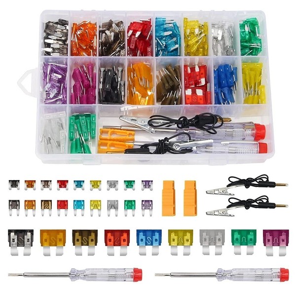 Kfz Sicherungen 306 Tlg Set 11Mm 19Mm Mini Micro Standard Flachsicherungen GK01-image